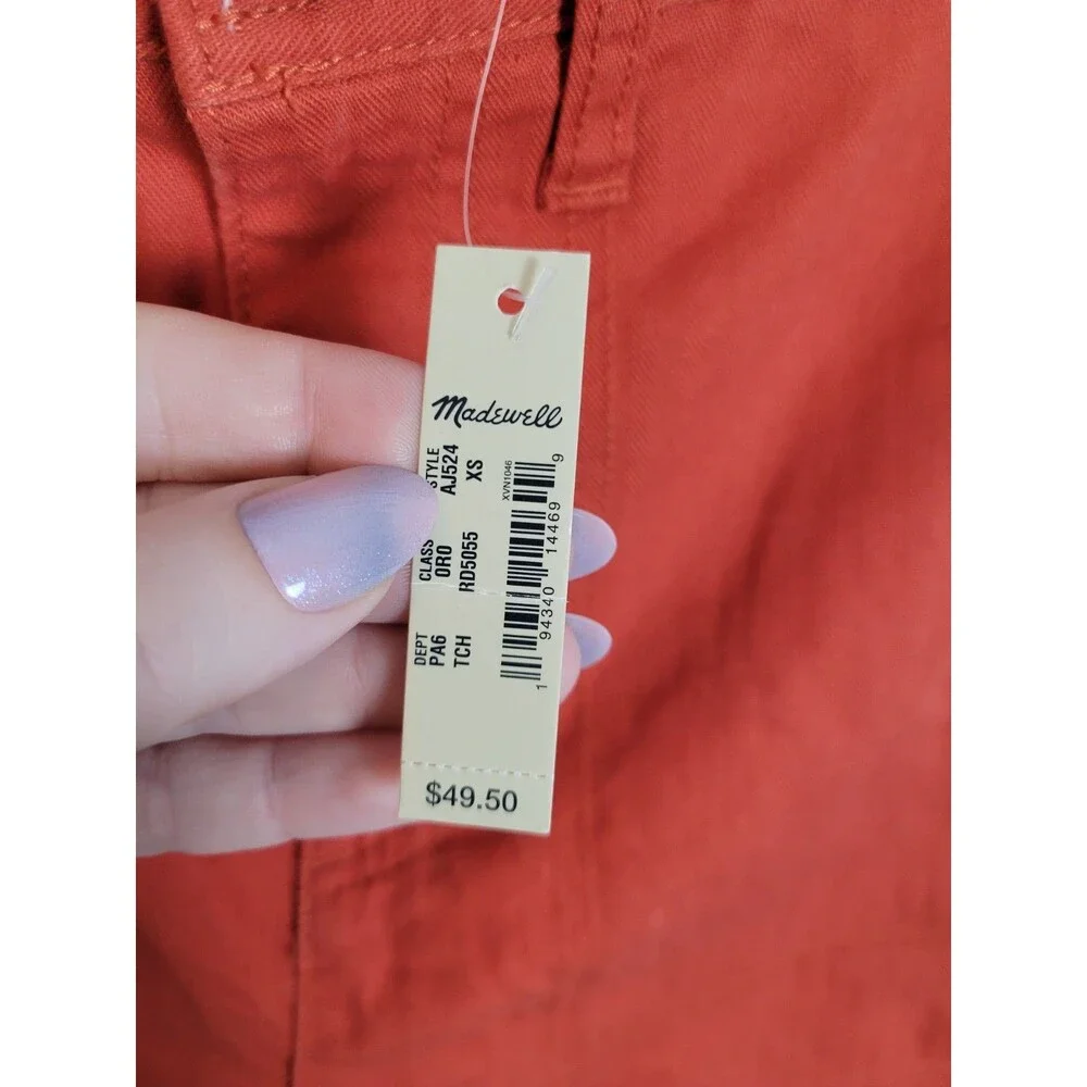 NWT Madewell Camp Shorts Size XS Chili Red